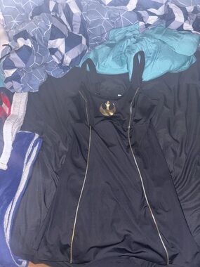 Black Star Wars Rebel Symbol Dress with Gold Accents (Active Wear with shorts)